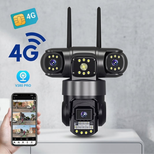 4G 3 Lens 3 View 9 MP Color Night Vision CCTV